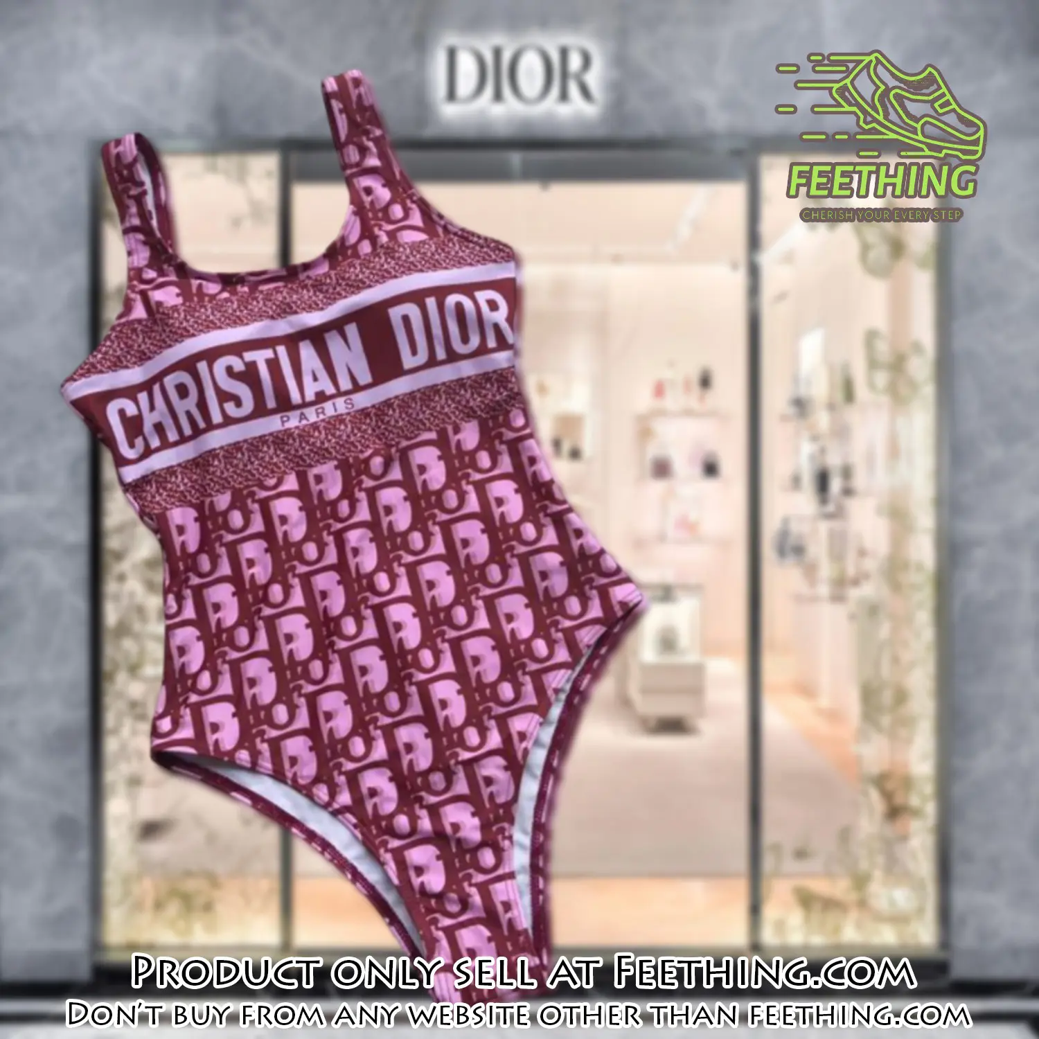 Christian dior swimwear beachwear one piece swimsuit osw1048 ft5858507